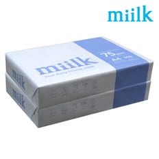 밀크 A4 복사용지(A4용지) 75g 1000매(500매 2권)