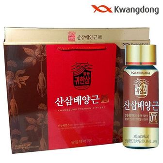  광동 산삼진액 배양근 선물세트 100ml x 12개입 음료 건강음료 병음료