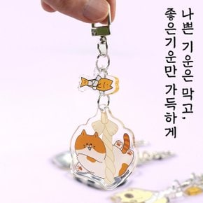 냥이 액막이 랜덤 아크릴 키링 8탄 랜덤1개 3000  홀더 다이어리 핸드폰 가방 열쇠 고리 친구 단체 선물