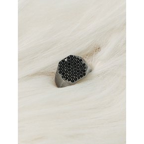 [BLACK] SIGNET SERIES FLAT RING 2