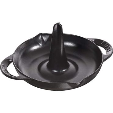  영국 스타우브 후라이팬 STAUB Cast Iron Vertical Roaster Enamel 블랙 24 cm 1682132