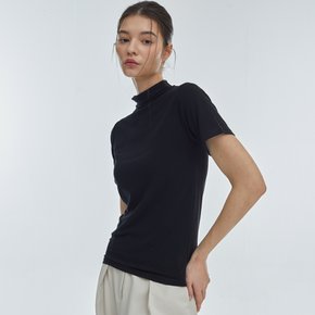 HalfTurtleneck ShortSleeve Black