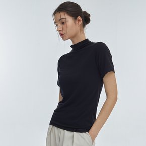 HalfTurtleneck ShortSleeve Black