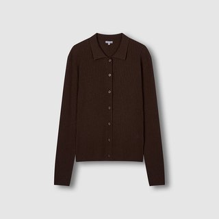 JAJU 여 립 카라 가디건 J115404002071