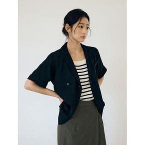 라운드 스트라이프 반팔 니트_P428058935