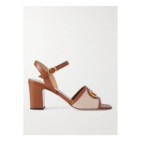 Vlogo 75 텍스처 가죽 캔버스 샌들 46376663162845022