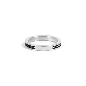 SEWN SWEN SILVER SMALL GEMSTONE MODEL RING