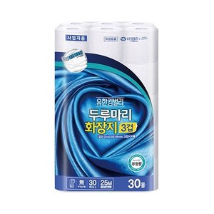  유한킴벌리)두루마리화장지 무형광 3겹 25mx30롤