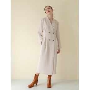 Double Button Pocket Coat One-piece Beige