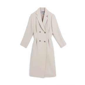 Double Button Pocket Coat One-piece Beige