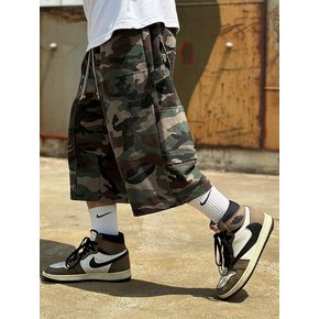 COTTON CARPENTER BERMUDA PANTS (CAMO)