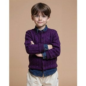 [25FW] [KIDS] 케이블 가디건 퍼플 HSSW5FK84V2