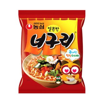  농심 얼큰 너구리 봉지라면 120g 40봉