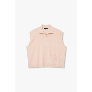 ARMANI EXCHANGE AX 여성 자수 로고 하프 집업 베스트(A424132014)스킨