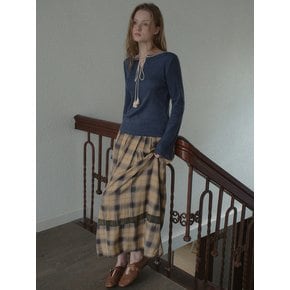 Pigment Thistle Eyelet T-shirt_Vintage Blue(OB6TP20)