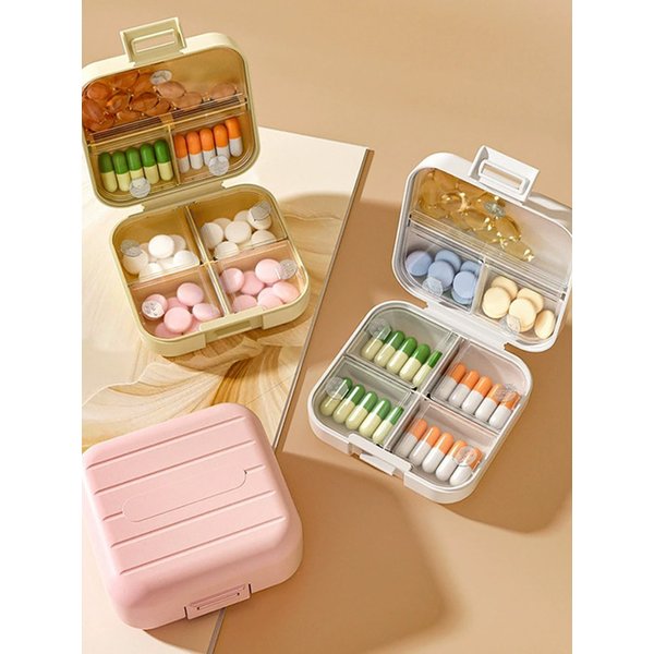 휴대용 7칸 알약케이스 약통 보관함 요일별 약정리함