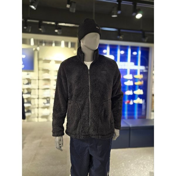 [파주점] 공용 베이직 실키보아 플리스 자켓 (FS2PLG4101X-BLK)