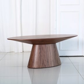 리프 타원 거실 소파 테이블 고급 탁자 회의실 명품 인테리어 대형(1200/월넛)