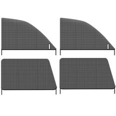 차량용 커버 창문 모기장 차박 캠핑 햇빛 가리개 앞유리 뒷유리 4P
