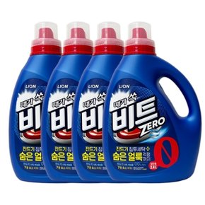 비트 제로 진드기 침투세탁 액체세제 일반용 용기 2.4L x4