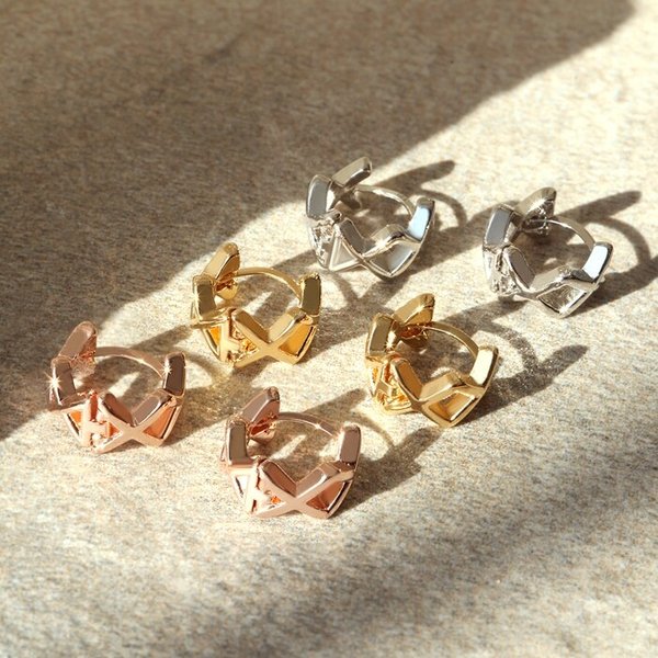 14k 트윙클링 미니 원터치 링 귀걸이 A00548