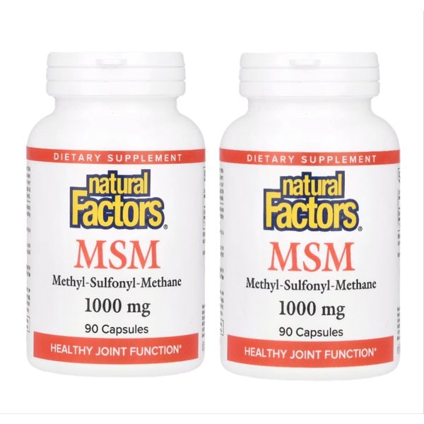 내추럴팩터스 MSM 1000mg 식이유황 90캡슐 X 2통 Natural Factors