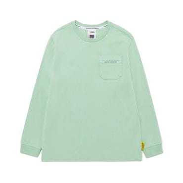 내셔널지오그래픽키즈 K251UTS010 스몰로고 포켓 긴팔티 ASHMINT