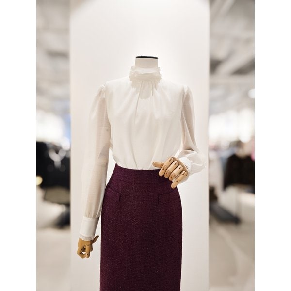 [파주점] [더아이잗컬렉션]리본 포인트 시폰 블라우스 CRAA0BL361