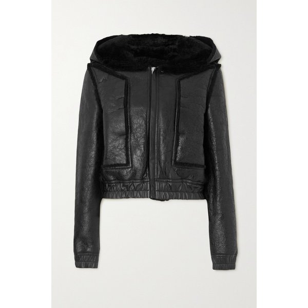 릭오웨스 후드 시어링 보머 재킷 블랙 1647597305569739