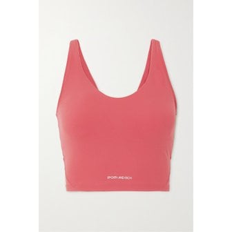 스포티앤리치 크롭 프린트 스트레치 탱크 핑크