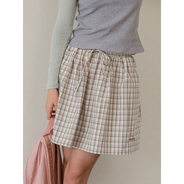 [26SS] Minini 미니니 밴딩 스트링 플레어 미니스커트_2colors