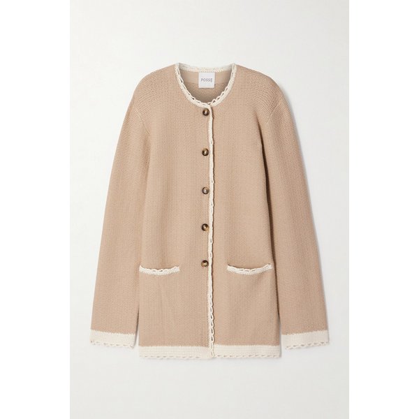 포세 윌로우 크로셰 트림 니트 가디건 46376663162981435