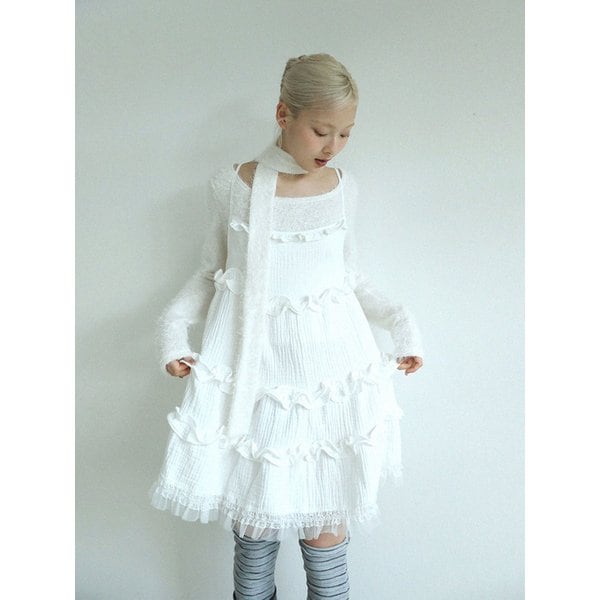 LACE YORU DRESS(WHITE)