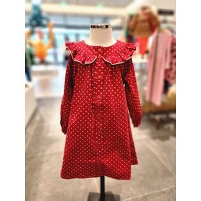 (C)DOLLY DOT COLLAR DRESS (  FL43-F1506)