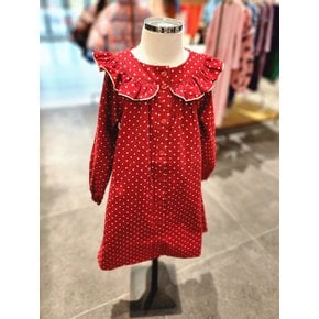 (C)DOLLY DOT COLLAR DRESS (  FL43-F1506)