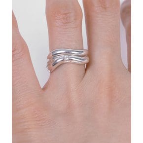 [랩다이아몬드] WAVE Ring Layerd Set