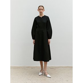 TWF LINE NECK DRESS _2COLORS