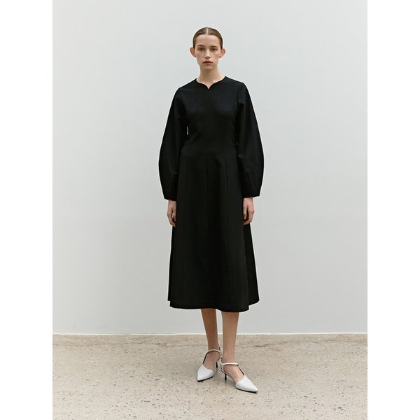 TWF LINE NECK DRESS _2COLORS