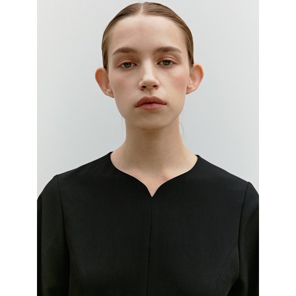TWF LINE NECK DRESS _2COLORS