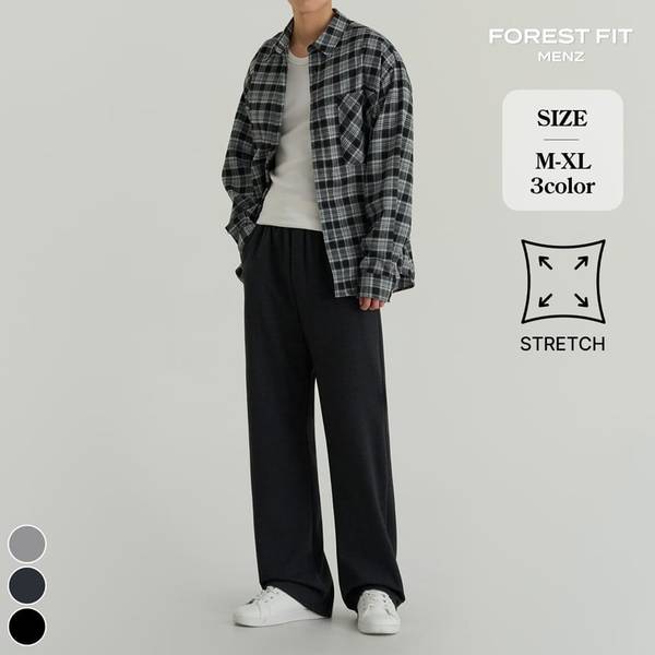 확대된 대표 남성 밴딩 스판 세미와이드 트레이닝 팬츠 (MP2607)
