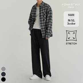 남성 밴딩 스판 세미와이드 트레이닝 팬츠 (MP2607)