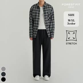 남성 밴딩 스판 세미와이드 트레이닝 팬츠 (MP2607)