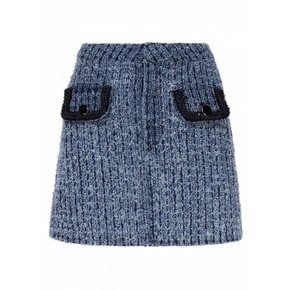 여성 미니 Minigonna Taiileur PF24826SKBL Blue /8