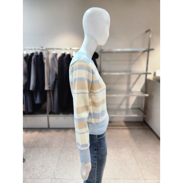 [여주점] [나이스클랍] 스퀘어넥 스트라이프 니트 A241PWK209