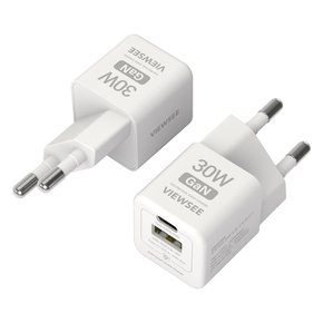 30W 멀티 GaN USB C타입 PD 고속 충전기 화이트