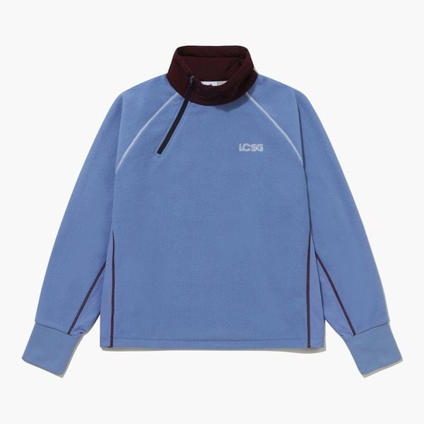 [여주점] 여성 우븐 배색 하프 집업 방풍 플리스 GQ422LRLO2 LBLU