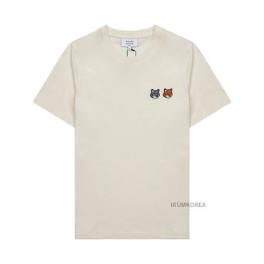 메종키츠네 [메종 키츠네] FW25 여성 더블 폭스 헤드 티셔츠 OW011CFKJ0008 P702