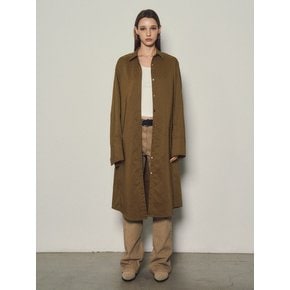 Slub Cutting Long Coat Shirts_CTT338(Khaki)