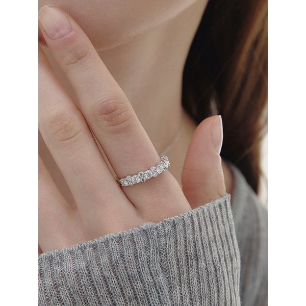 에센스 실버(W) 멜로디 모이사나이트 반지 S HL4R61412W9