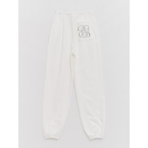 Logo Pocket Signature-fit Jogger Pants White